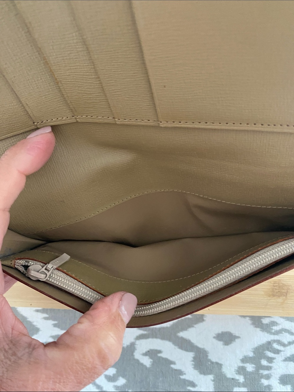 Yves Saint Laurent Beige Canvas with Leather trim Long Wallet - Picture 8 of 12